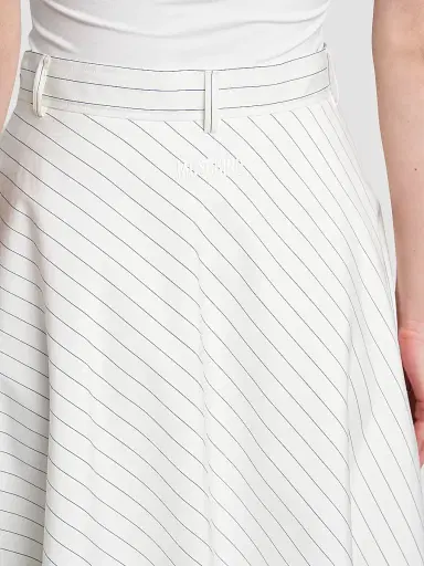 MOSCHINO Women's Striped Poplin High-Low Bubble Skirt | Thumbnail 5 MOSCHINO Women's Striped Poplin High-Low Bubble Skirt | Thumbnail 5