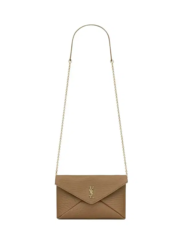 Saint Laurent Women's Cassandre Small Chain Pouch in Lambskin