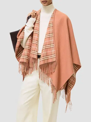 Burberry Women's Reversible Check Wool Cape | Thumbnail 2 Burberry Women's Reversible Check Wool Cape | Thumbnail 2