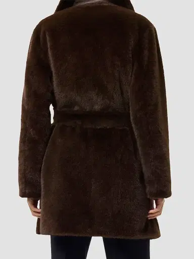 Burberry Women's Belvedere Faux-Fur Car Coat | Thumbnail 3