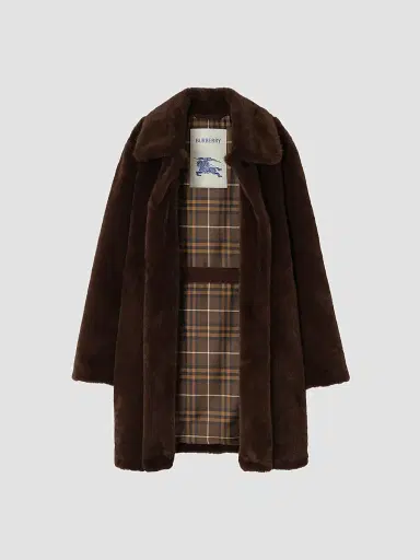 Burberry Women's Belvedere Faux-Fur Car Coat | Thumbnail 5