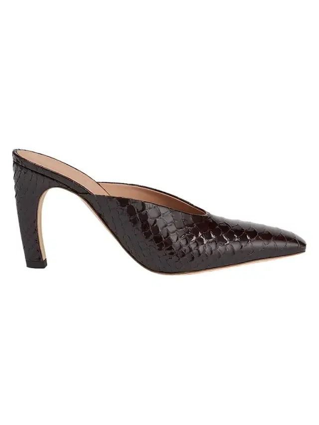 Malone Souliers Women's Rowe 90MM Croc-Embossed Leather Mules