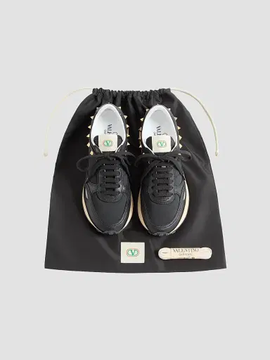 Valentino Garavani Men's Stud Up Sneaker in Leather and Nylon | Thumbnail 6 Valentino Garavani Men's Stud Up Sneaker in Leather and Nylon | Thumbnail 6