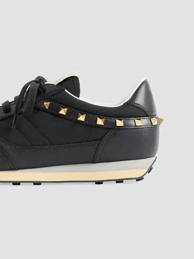 Valentino Garavani Men's Stud Up Sneaker in Leather and Nylon | Thumbnail 7 Valentino Garavani Men's Stud Up Sneaker in Leather and Nylon | Thumbnail 7
