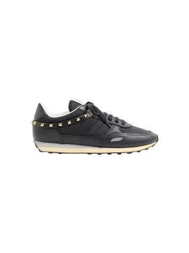 Valentino Garavani Men's Stud Up Sneaker in Leather and Nylon | Thumbnail 1 Valentino Garavani Men's Stud Up Sneaker in Leather and Nylon | Thumbnail 1