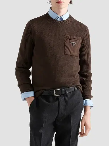 Prada Men's Wool Sweater | Thumbnail 2 Prada Men's Wool Sweater | Thumbnail 2