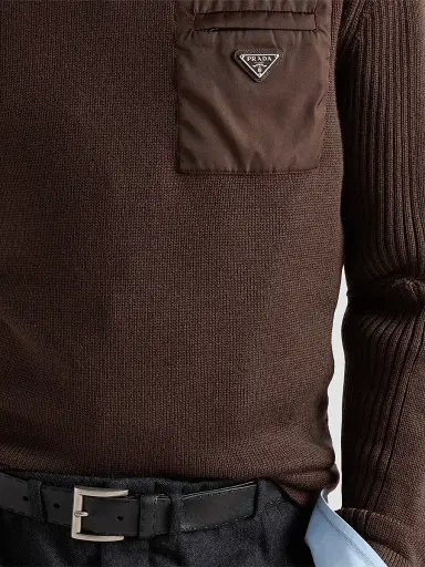 Prada Men's Wool Sweater | Thumbnail 4 Prada Men's Wool Sweater | Thumbnail 4