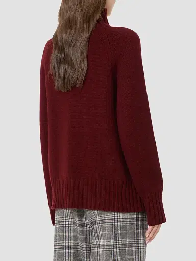 Max Mara Women's Wool and Cashmere Yarn Polo Neck Sweater | Thumbnail 4 Max Mara Women's Wool and Cashmere Yarn Polo Neck Sweater | Thumbnail 4