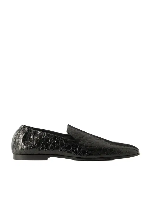 TOTEME Soft Croc-Effect Leather Loafers - Men