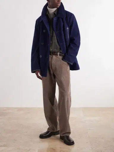 RRL Leather-Trimmed Wool-Blend Coat - Men | Thumbnail 2