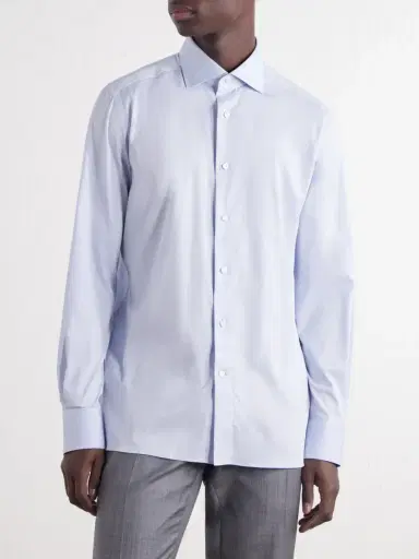 Zegna Cotton-Blend Twill Shirt - Men | Thumbnail 5 Zegna Cotton-Blend Twill Shirt - Men | Thumbnail 5
