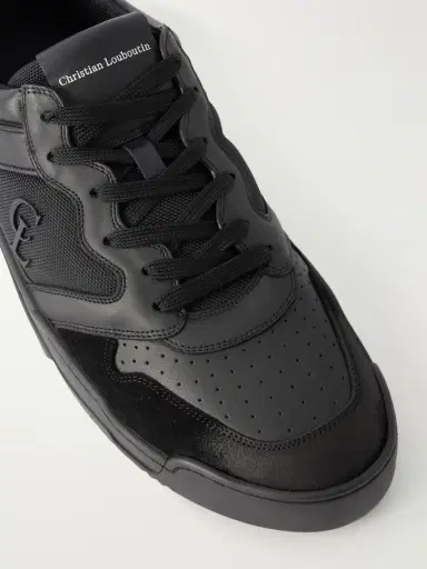 Christian Louboutin Basketball 1 Retro Suede and Mesh-Trimmed Leather Sneakers - Men | Thumbnail 5 Christian Louboutin Basketball 1 Retro Suede and Mesh-Trimmed Leather Sneakers - Men | Thumbnail 5