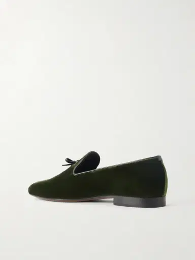 Tom Ford Scott Bow-Detailed Velvet Loafers - Men | Thumbnail 4