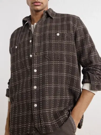 3sixteen Utility Checked Cotton-Flannel Shirt - Men | Thumbnail 5