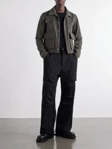 Rick Owens Tower Alice Mélange Wool Bomber Jacket - Men | Thumbnail 2 Rick Owens Tower Alice Mélange Wool Bomber Jacket - Men | Thumbnail 2