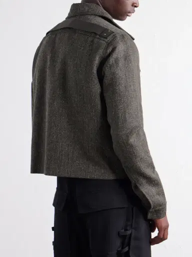 Rick Owens Tower Alice Mélange Wool Bomber Jacket - Men | Thumbnail 4 Rick Owens Tower Alice Mélange Wool Bomber Jacket - Men | Thumbnail 4