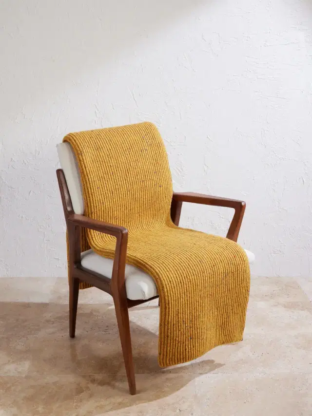 Inis Meáin Fisherman's Ribbed Wool and Cashmere-Blend Blanket - Men