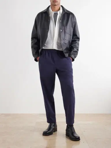 Folk Drawcord Assembly Straight-Leg Brushed Cotton Trousers - Men | Thumbnail 2 Folk Drawcord Assembly Straight-Leg Brushed Cotton Trousers - Men | Thumbnail 2