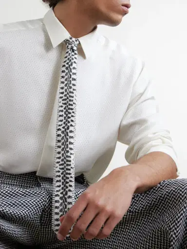 Tom Ford 6cm Snake-Print Knitted Silk Neck Tie - Men | Thumbnail 3