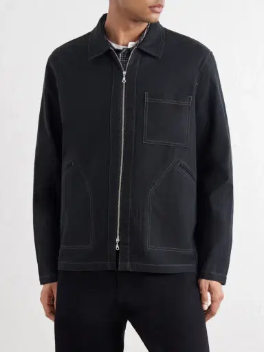 Folk Cotton-Twill Zip-Up Overshirt - Men | Thumbnail 3