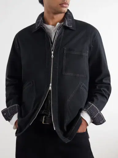 Folk Cotton-Twill Zip-Up Overshirt - Men | Thumbnail 5