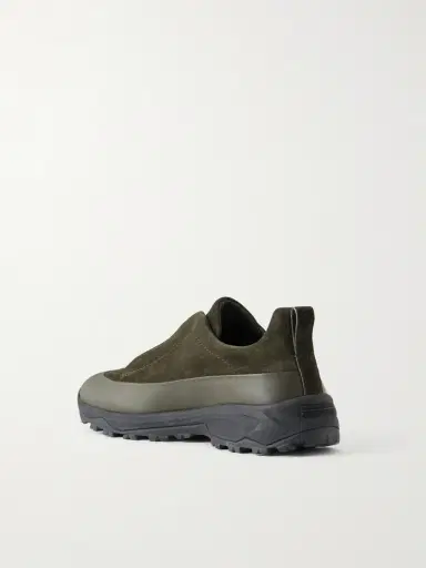 Zegna Triple Stitch™ Monte Rubber-Trimmed Suede Slip-On Sneakers - Men | Thumbnail 4
