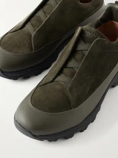 Zegna Triple Stitch™ Monte Rubber-Trimmed Suede Slip-On Sneakers - Men | Thumbnail 5