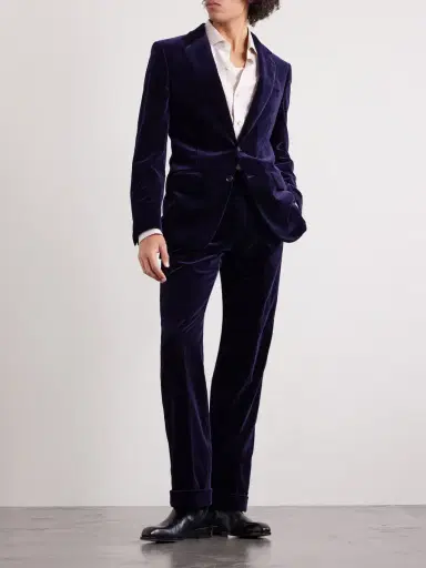 Tom Ford Atticus Slim-Fit Cotton-Blend Velvet Blazer - Men | Thumbnail 2 Tom Ford Atticus Slim-Fit Cotton-Blend Velvet Blazer - Men | Thumbnail 2