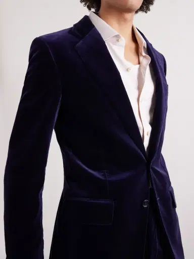Tom Ford Atticus Slim-Fit Cotton-Blend Velvet Blazer - Men | Thumbnail 6 Tom Ford Atticus Slim-Fit Cotton-Blend Velvet Blazer - Men | Thumbnail 6