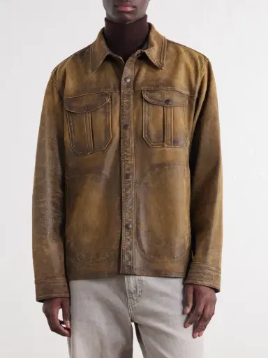 RRL Distressed Leather Jacket - Men | Thumbnail 3