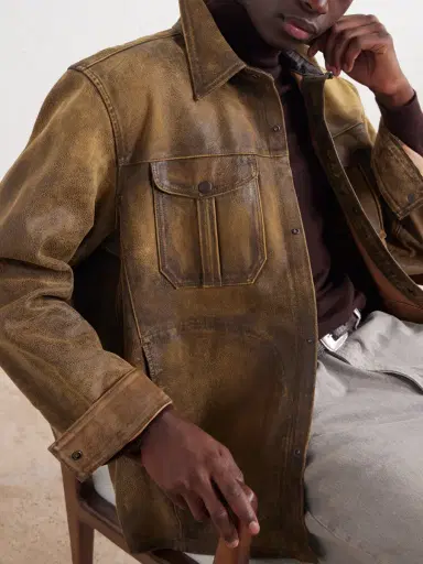 RRL Distressed Leather Jacket - Men | Thumbnail 5