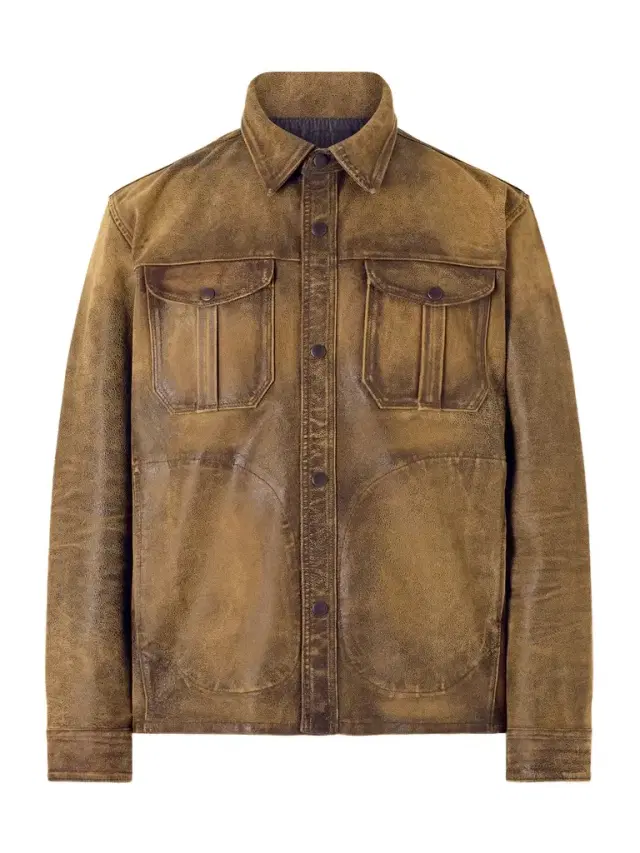 RRL Distressed Leather Jacket - Men