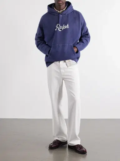 Polo Ralph Lauren Logo-Print Cotton-Jersey Hoodie - Men | Thumbnail 2