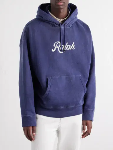 Polo Ralph Lauren Logo-Print Cotton-Jersey Hoodie - Men | Thumbnail 3