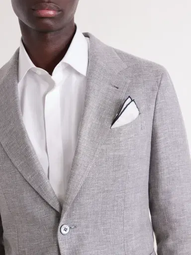 Zegna Logo-Print Cotton and Silk-Blend Pocket Square - Men | Thumbnail 2