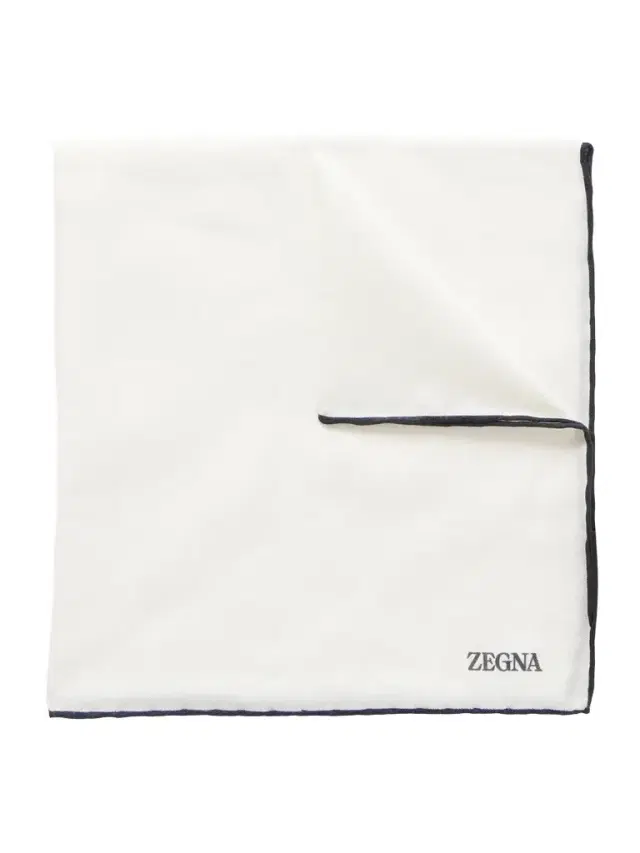 Zegna Logo-Print Cotton and Silk-Blend Pocket Square - Men