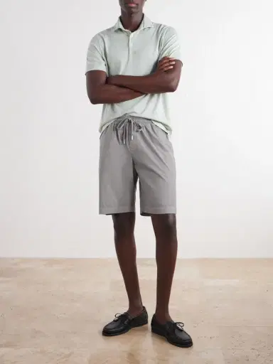 FEDELI Straight-Leg Cotton-Blend Poplin Shorts - Men | Thumbnail 2 FEDELI Straight-Leg Cotton-Blend Poplin Shorts - Men | Thumbnail 2