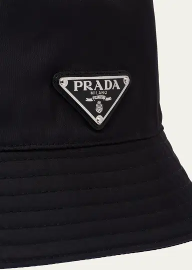 Prada Men's Nylon Bucket Hat | Thumbnail 3 Prada Men's Nylon Bucket Hat | Thumbnail 3
