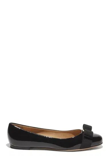 Ferragamo Varina Patent Leather Bow Ballerina Flats | Thumbnail 4