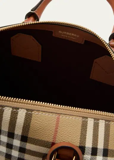 Burberry Check Large Bowling Top-Handle Bag | Thumbnail 4 Burberry Check Large Bowling Top-Handle Bag | Thumbnail 4