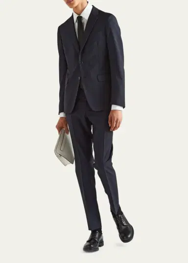 Prada Men's Solid Wool-Mohair Suit | Thumbnail 2 Prada Men's Solid Wool-Mohair Suit | Thumbnail 2