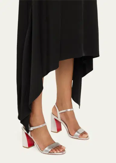 Christian Louboutin 85mm Miss Jane Metallic Ankle-Strap Sandals | Thumbnail 2 Christian Louboutin 85mm Miss Jane Metallic Ankle-Strap Sandals | Thumbnail 2
