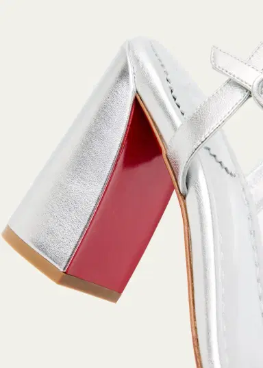 Christian Louboutin 85mm Miss Jane Metallic Ankle-Strap Sandals | Thumbnail 5 Christian Louboutin 85mm Miss Jane Metallic Ankle-Strap Sandals | Thumbnail 5