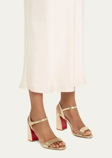 Christian Louboutin 85mm Miss Jane Metallic Ankle-Strap Sandals | Thumbnail 6 Christian Louboutin 85mm Miss Jane Metallic Ankle-Strap Sandals | Thumbnail 6