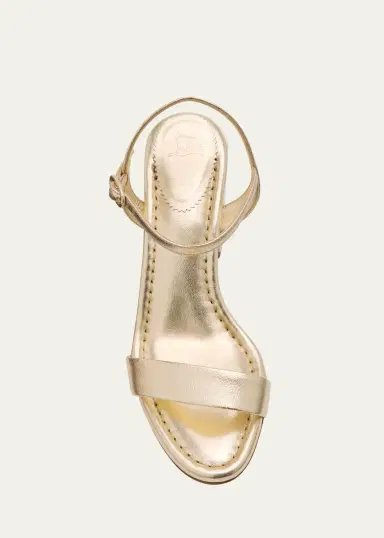 Christian Louboutin 85mm Miss Jane Metallic Ankle-Strap Sandals | Thumbnail 9 Christian Louboutin 85mm Miss Jane Metallic Ankle-Strap Sandals | Thumbnail 9