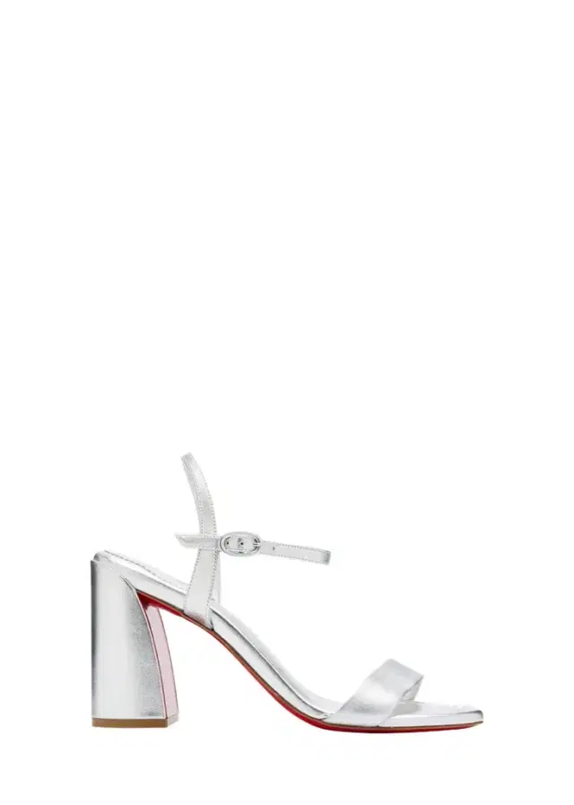 Christian Louboutin 85mm Miss Jane Metallic Ankle-Strap Sandals