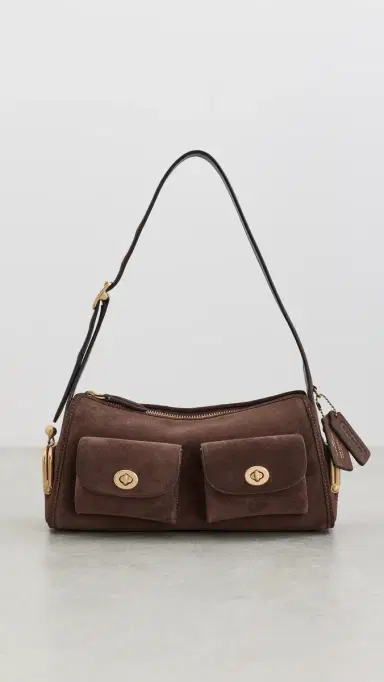 Coach Suede Turn-Lock Haver Shoulder Bag | Thumbnail 2
