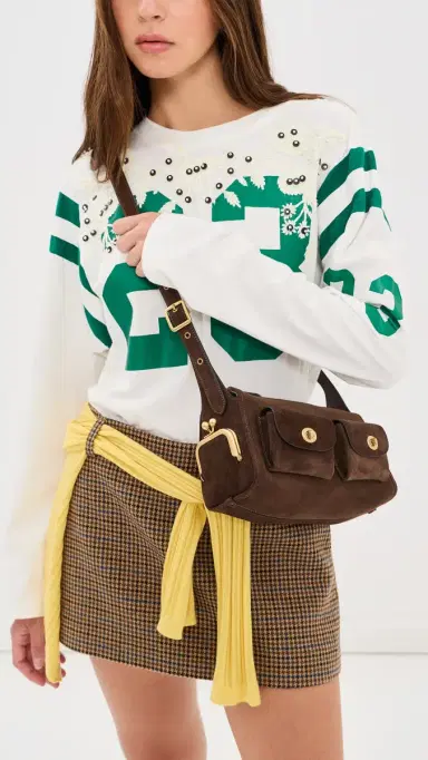 Coach Suede Turn-Lock Haver Shoulder Bag | Thumbnail 3