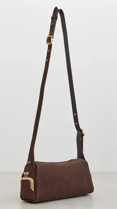 Coach Suede Turn-Lock Haver Shoulder Bag | Thumbnail 4