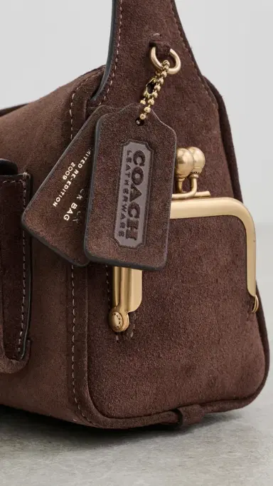Coach Suede Turn-Lock Haver Shoulder Bag | Thumbnail 5